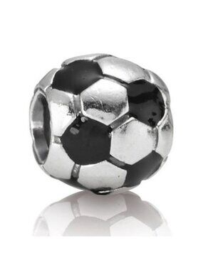 Pandora Retired Sterling Silver Soccer Ball Sports Charm Bead - 790406